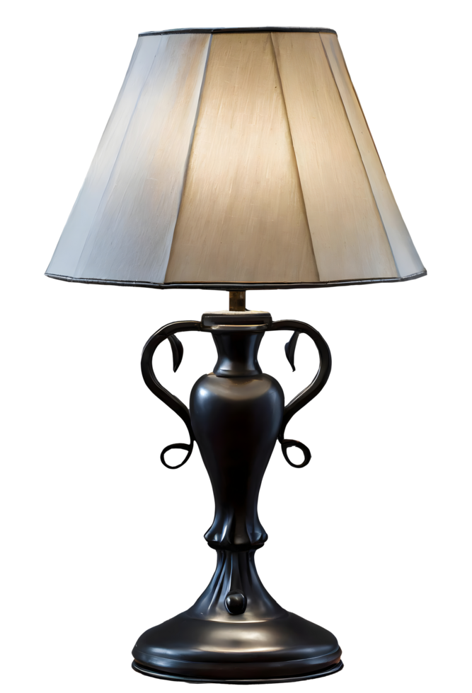 AI generated Vintage table lamp png