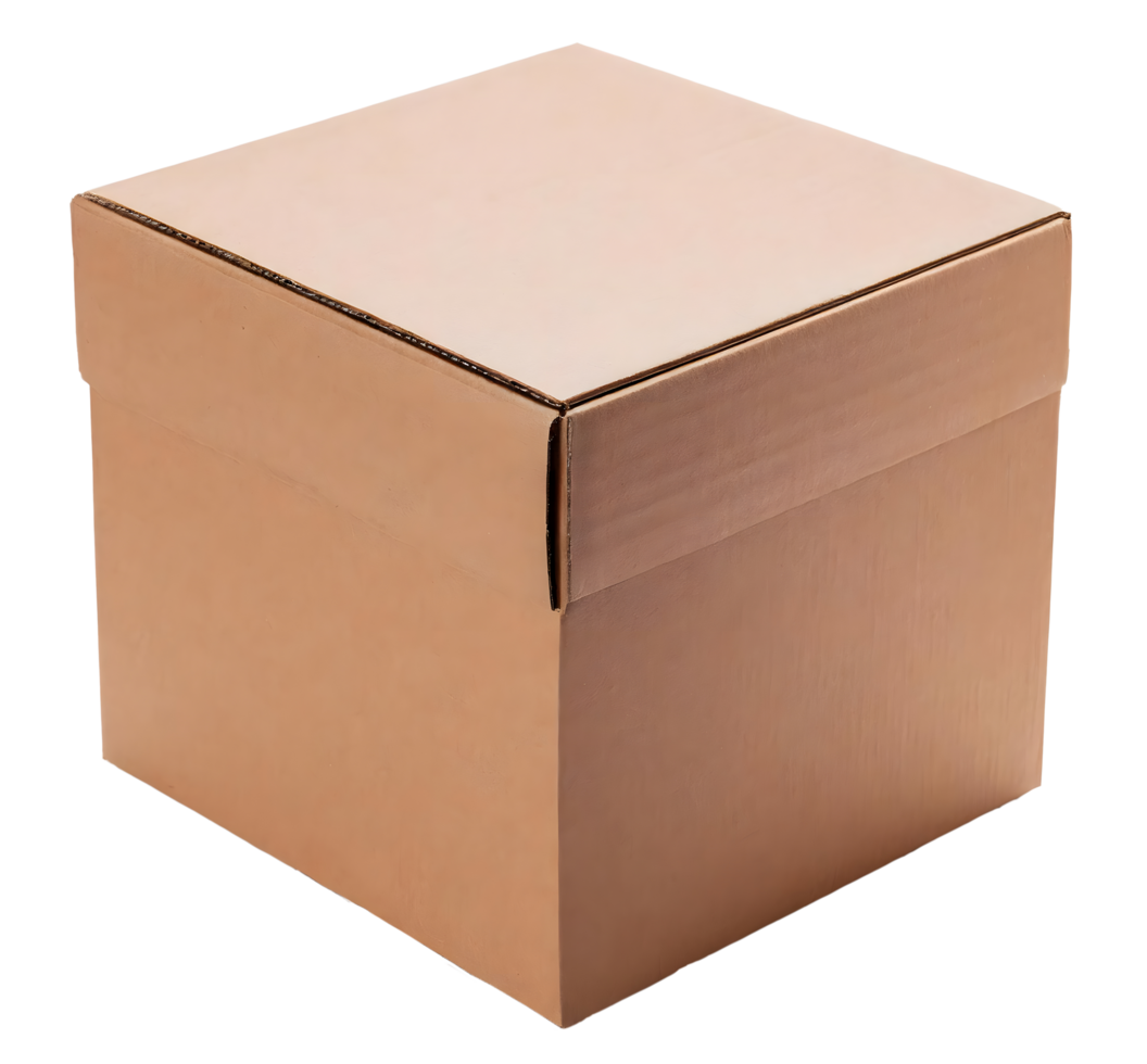 AI generated Brown Cardboard Box png