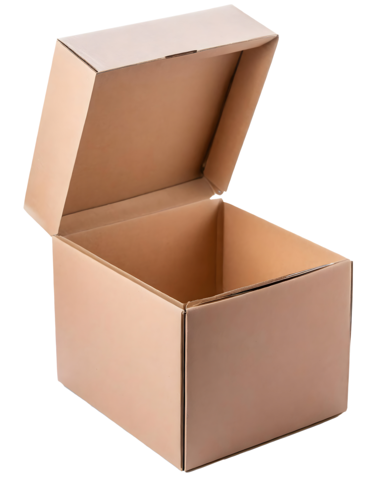 AI generated Brown Cardboard Box png