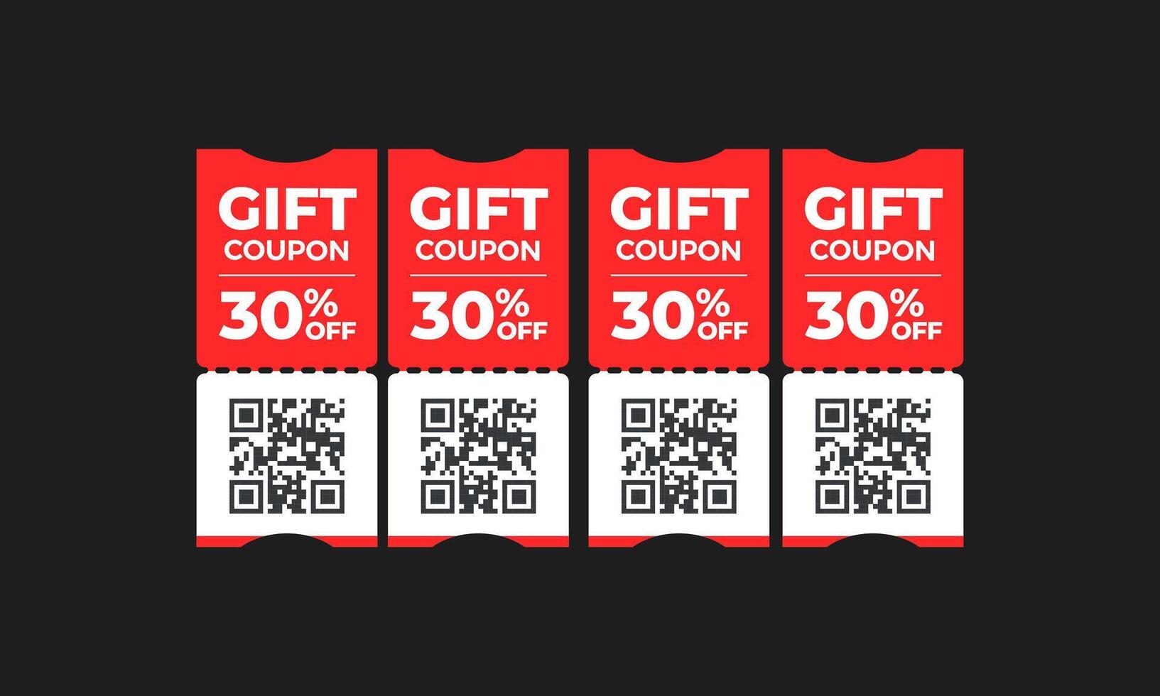 discount ticket template vector flat design