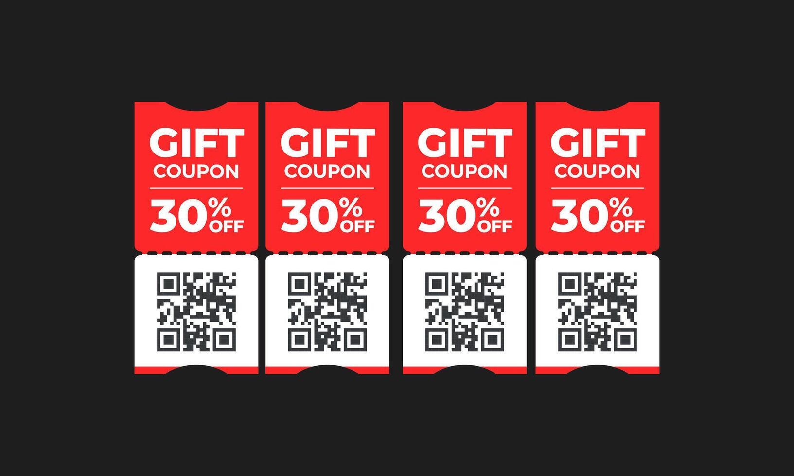 discount ticket template vector flat design