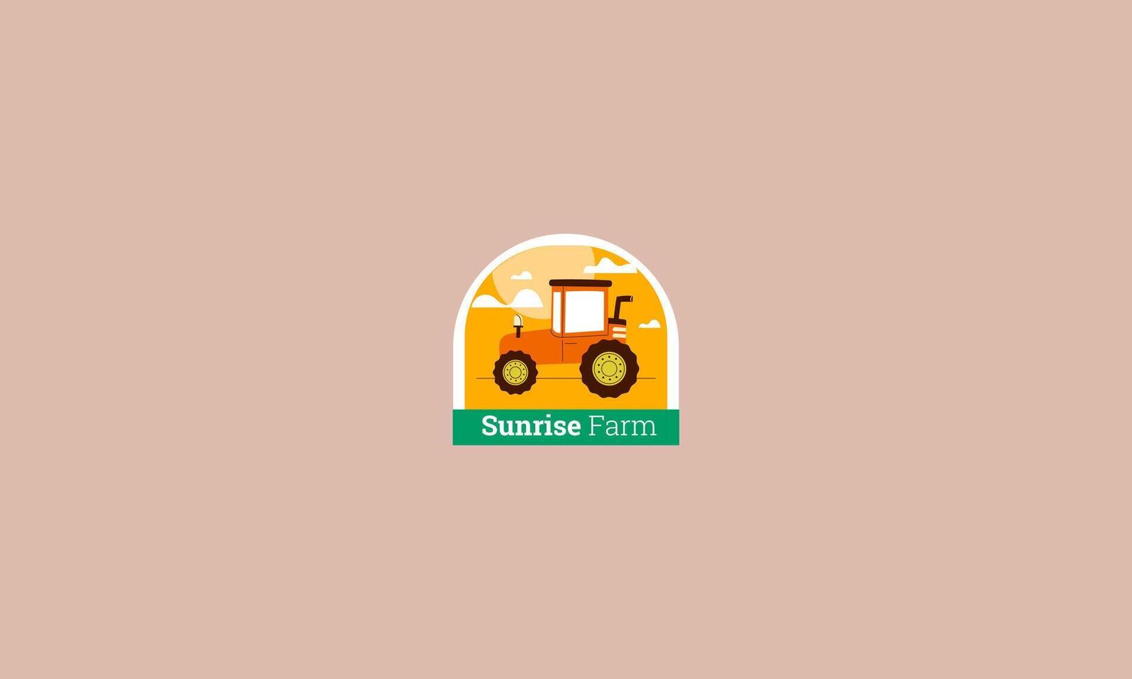 vector ilustración de un granja plano diseño logo