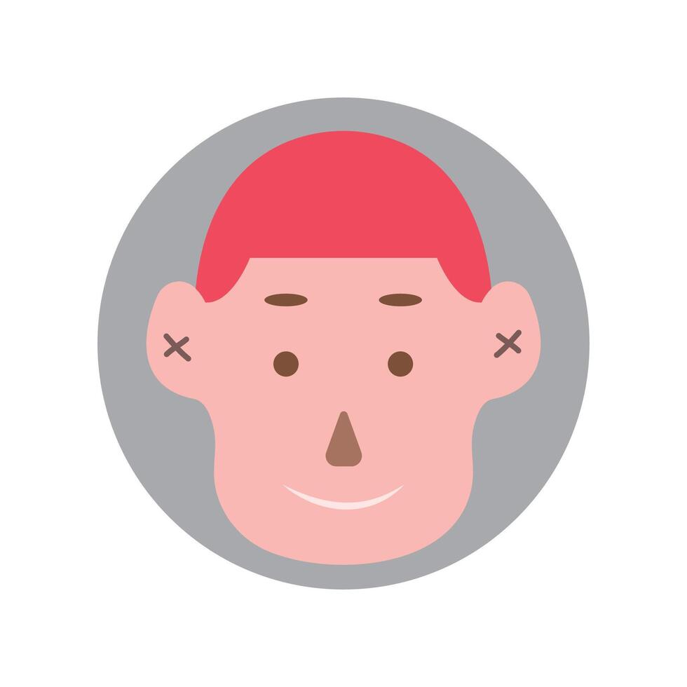 humano personaje logo con varios expresiones, sencillo moderno concepto vector