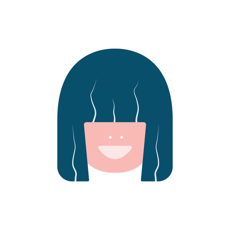 humano personaje logo con varios expresiones, sencillo moderno concepto vector