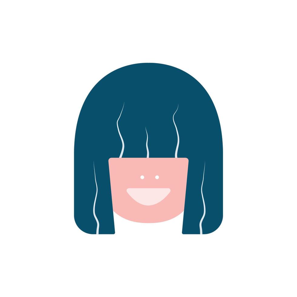 human character logo with various expressions, simple modern concept vector