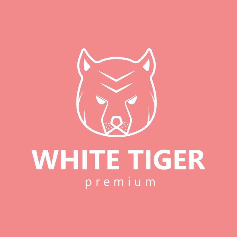 simple concept tiger head logo design for companies and businesses vector