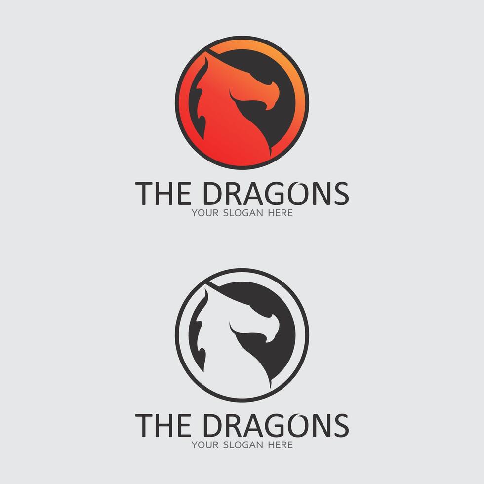 Dragon vector icon illustration