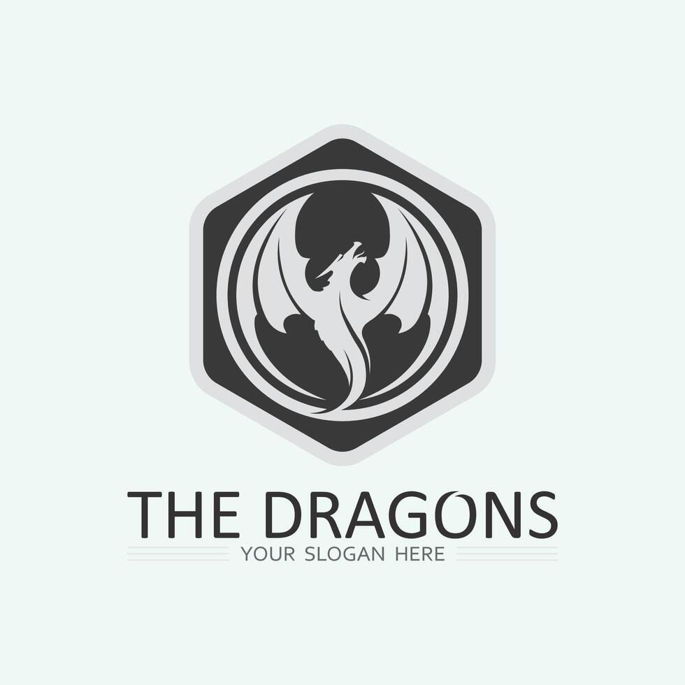 Dragon vector icon illustration