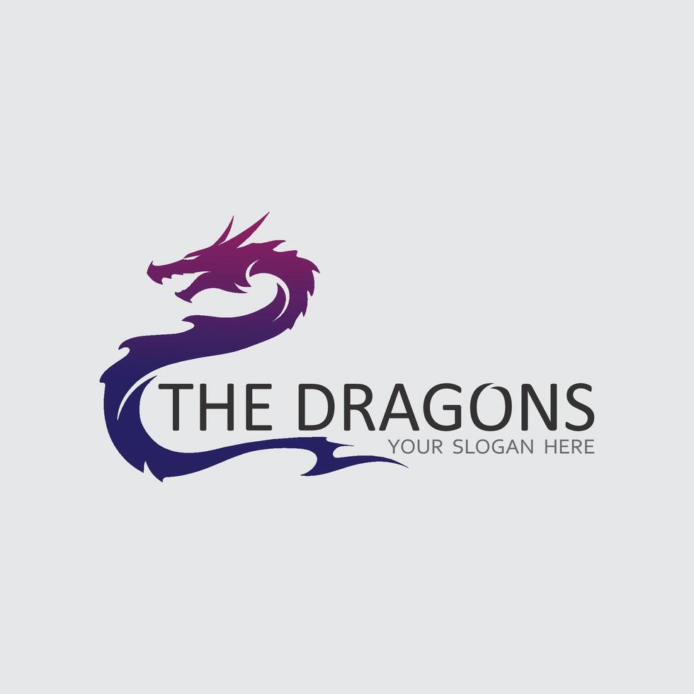 Dragon vector icon illustration