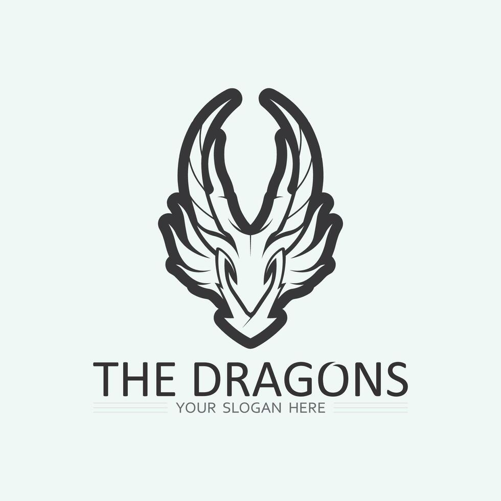 Dragon vector icon illustration