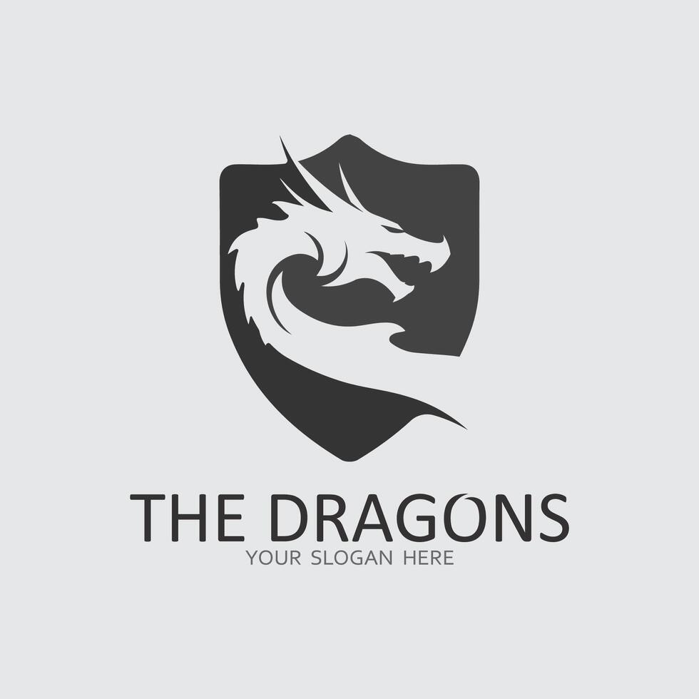 Dragon vector icon illustration