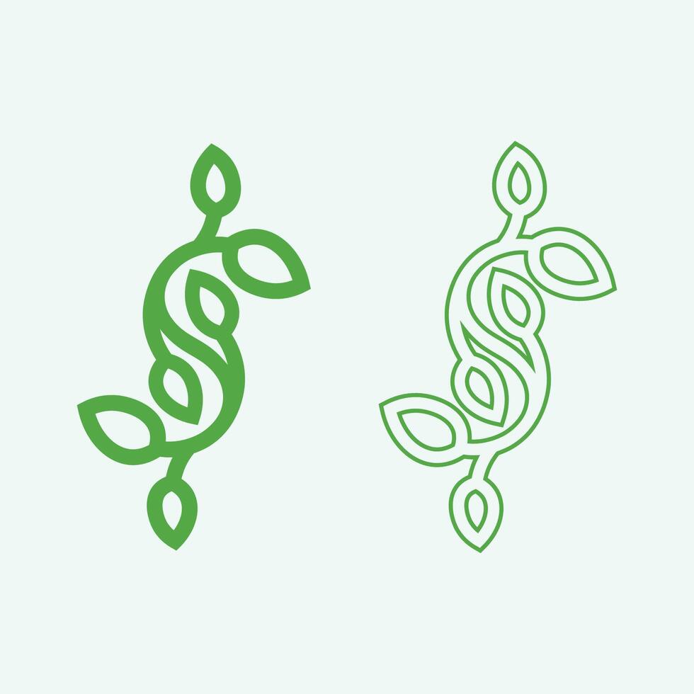 vector de diseño de logotipo de hoja para plantilla de símbolo de naturaleza editable, icono de vector de elemento de naturaleza de ecología de logotipo de hoja verde.