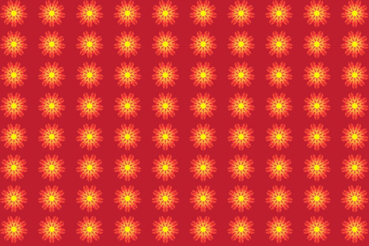 Illustration wallpaper, Abstract flower on red background. vector