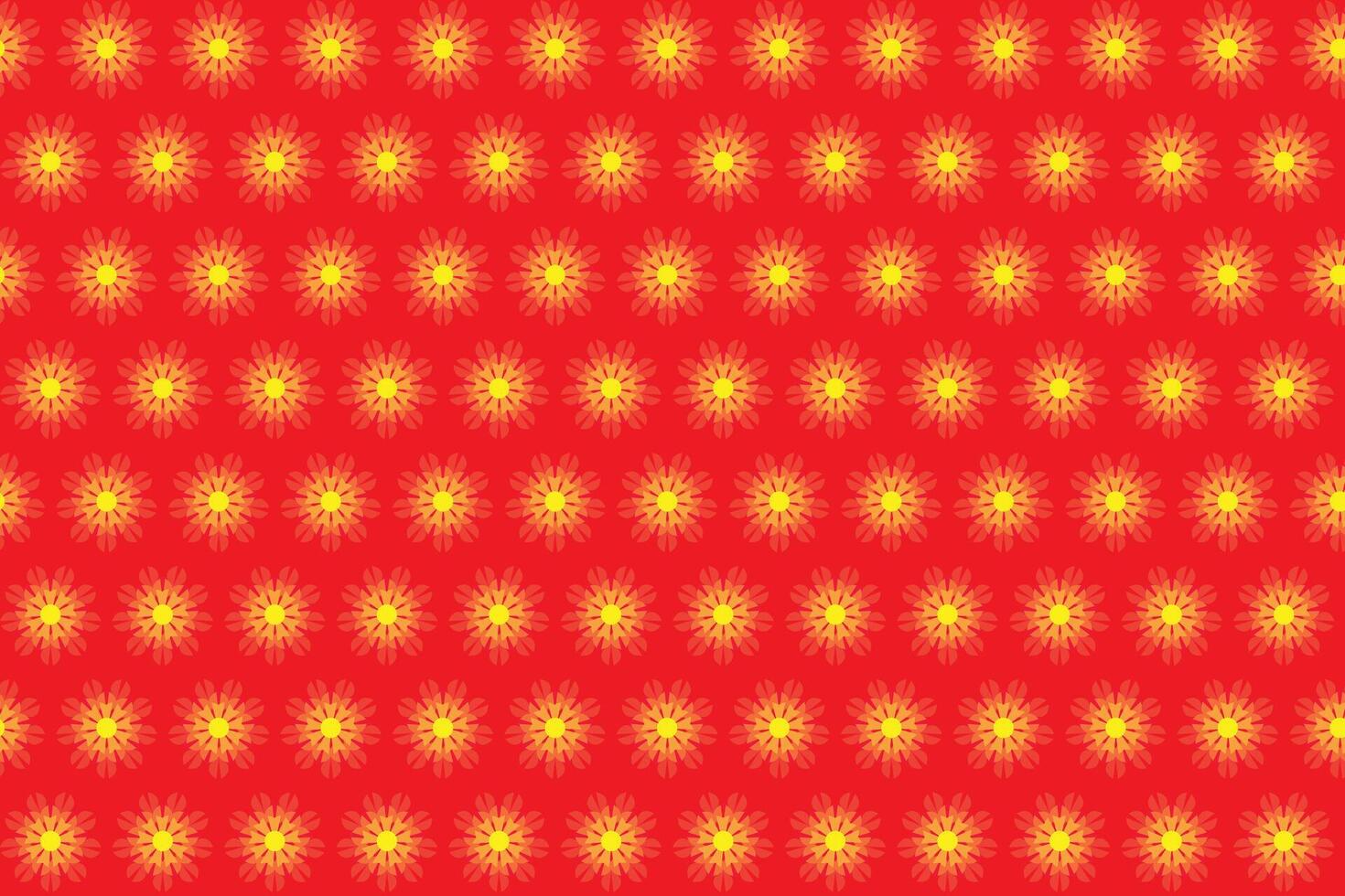 Illustration wallpaper of Abstract flower on red background. vector