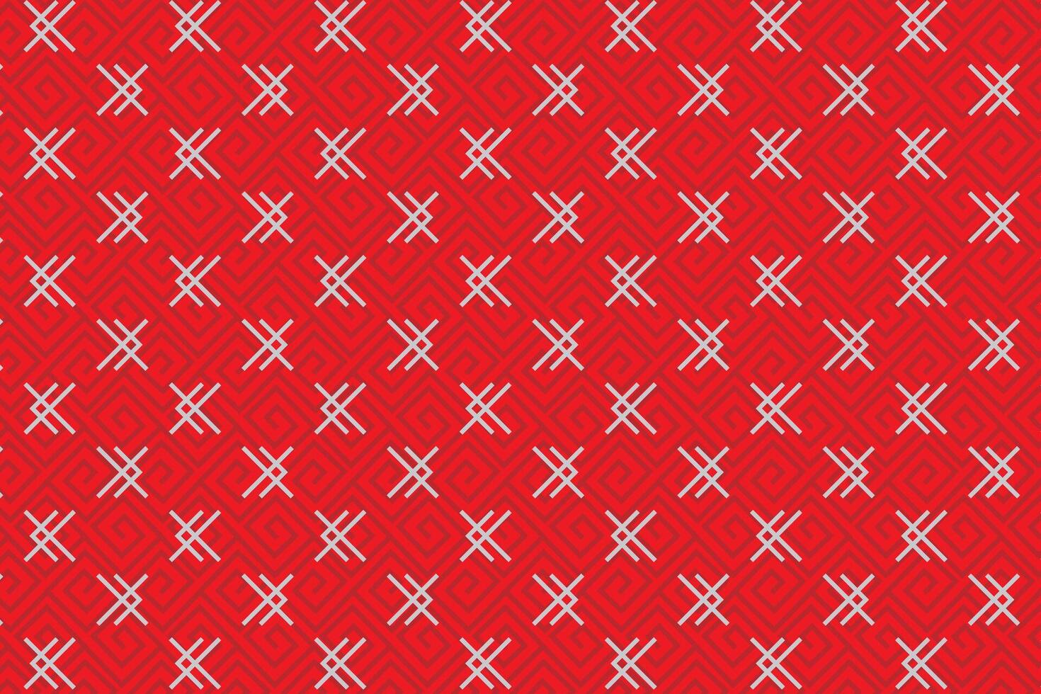 Illustration line of the glyphs symbol pattern on red background. vector