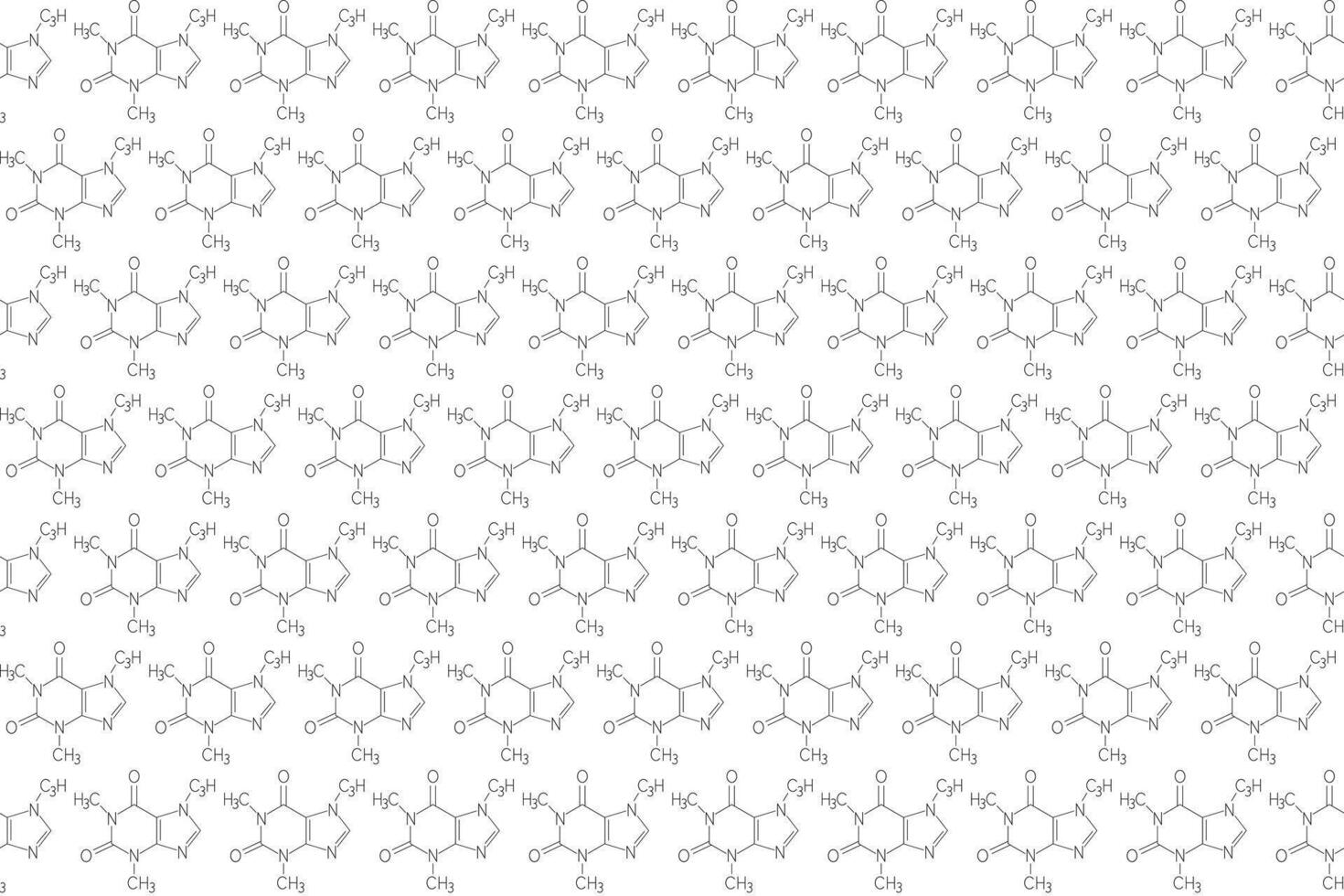 Illustration of the element of caffeine on white background. vector