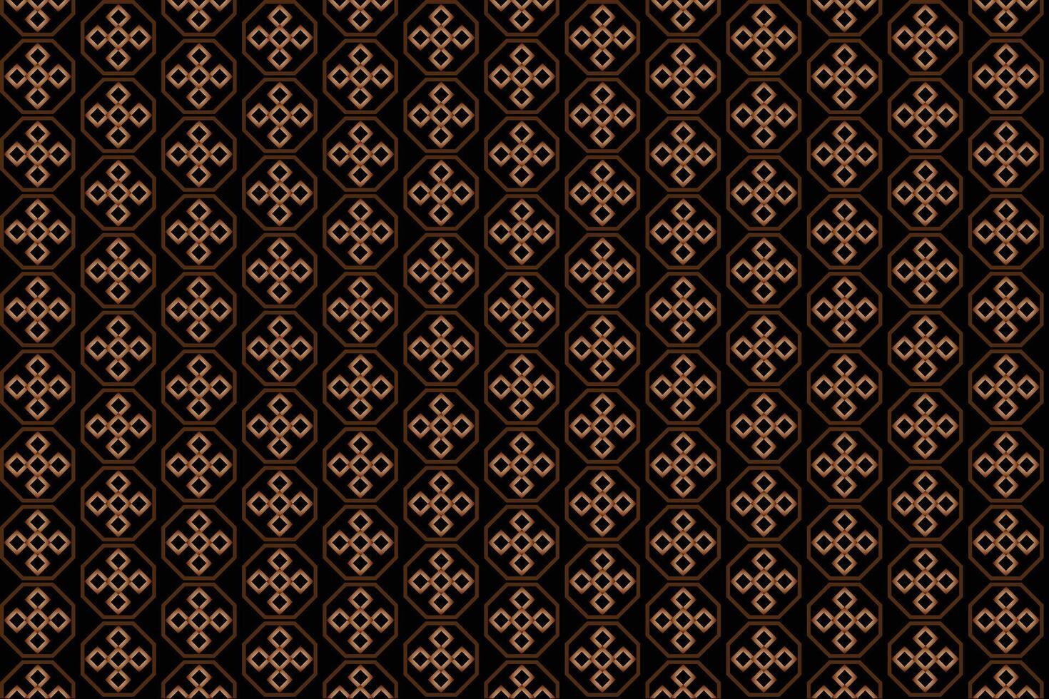 Illustration wallpaper, Abstract Geometric Style. Repeating Sample square in octagon on black background. vector