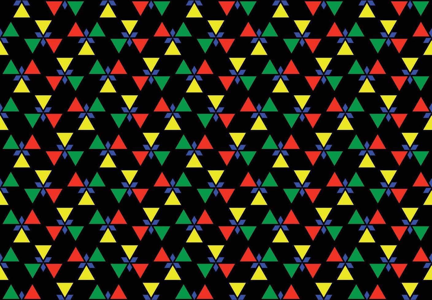 Illustration wallpaper, Abstract Geometric Style. Repeating Sample triangle color on black background. vector