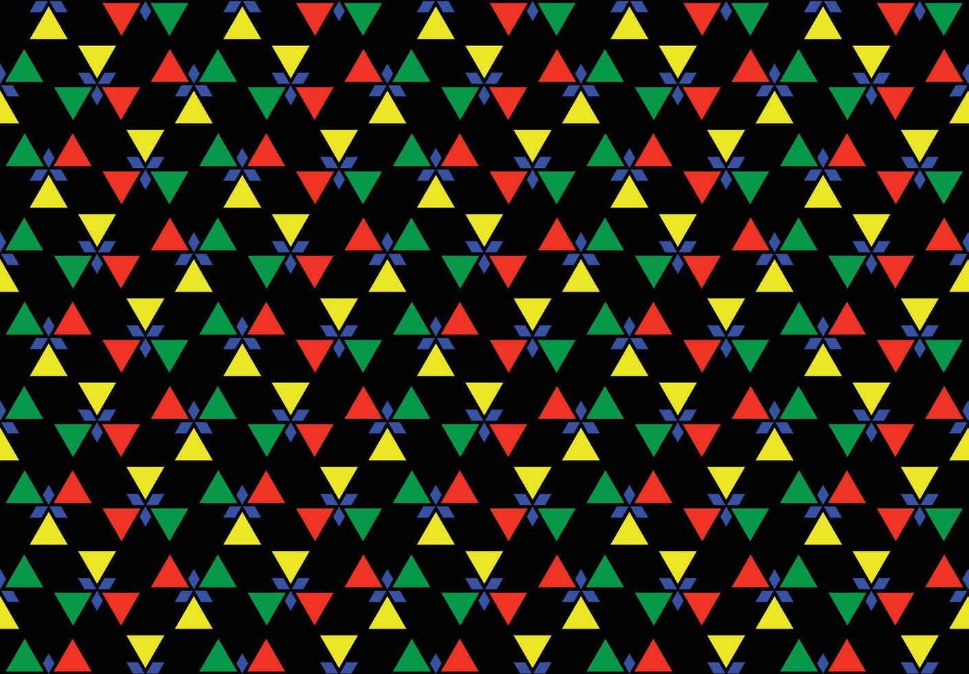 Illustration wallpaper, Abstract Geometric Style. Repeating Sample triangle color on black background. vector