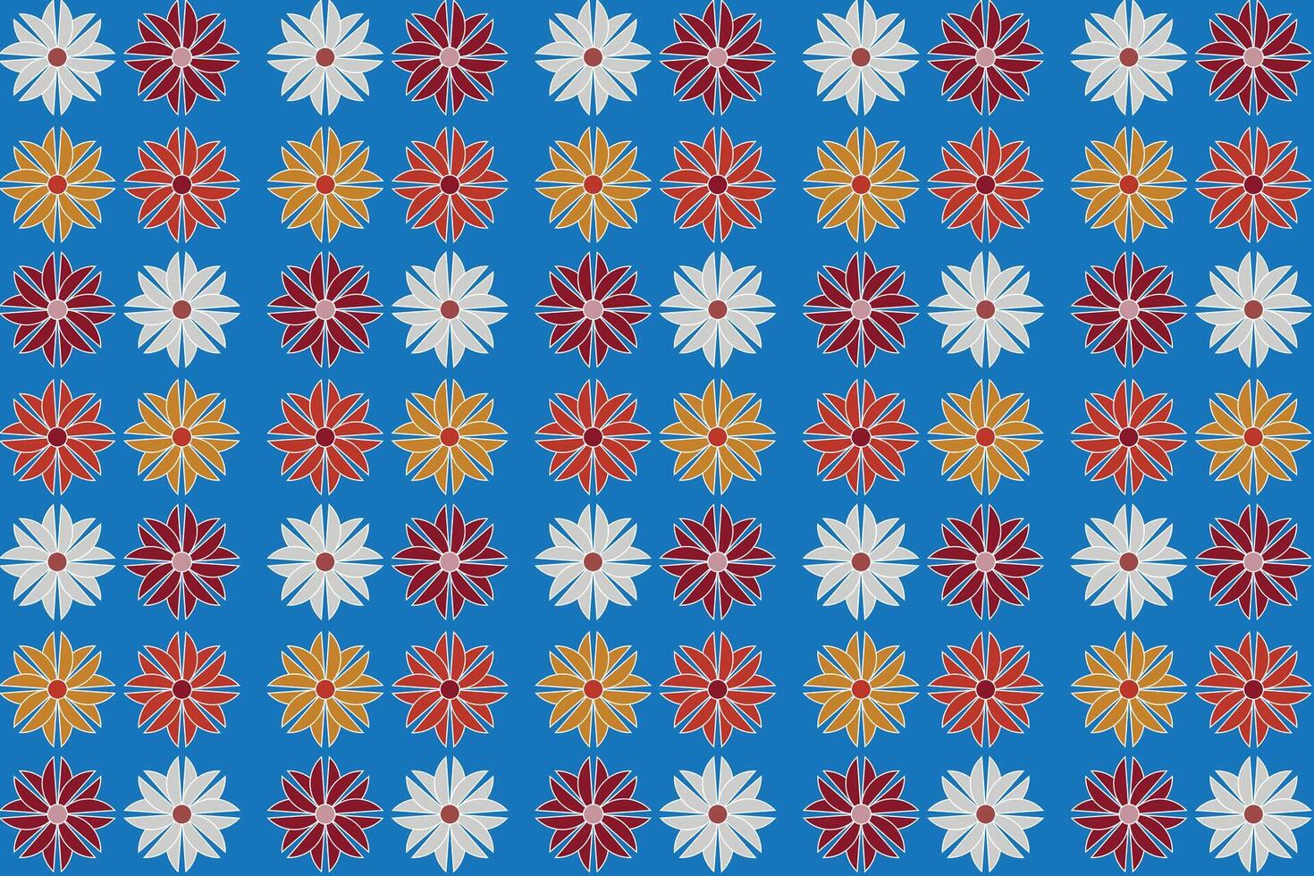 ilustración fondo de pantalla de resumen flor en azul antecedentes. vector