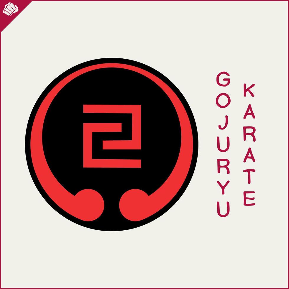 Emblem, symbol martial arts. GOJU RYU KARATE vector