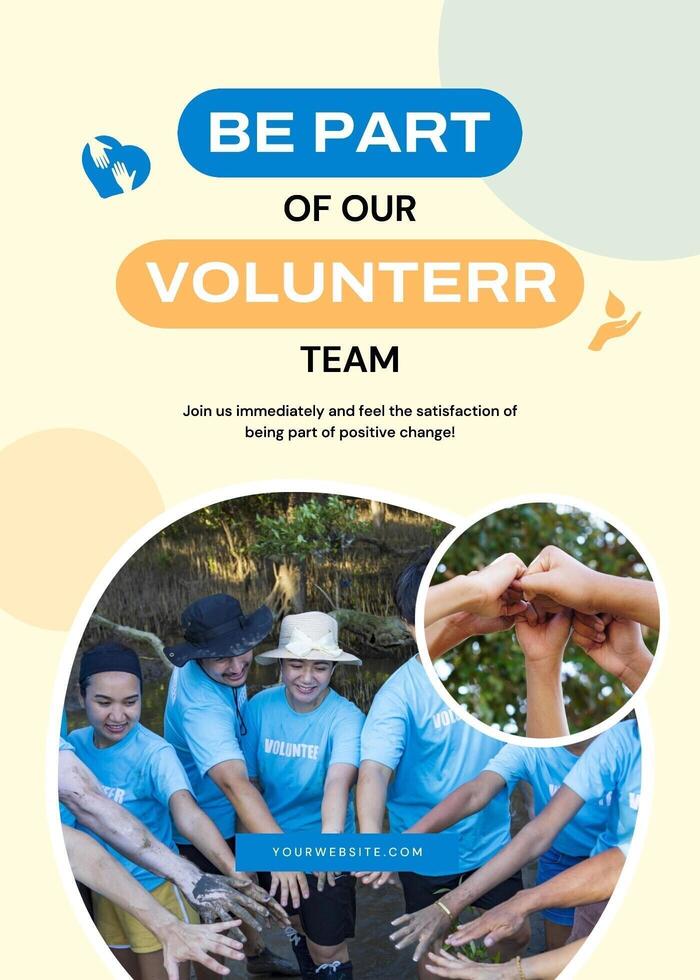 Volunteer Recruitment Greeting Card template