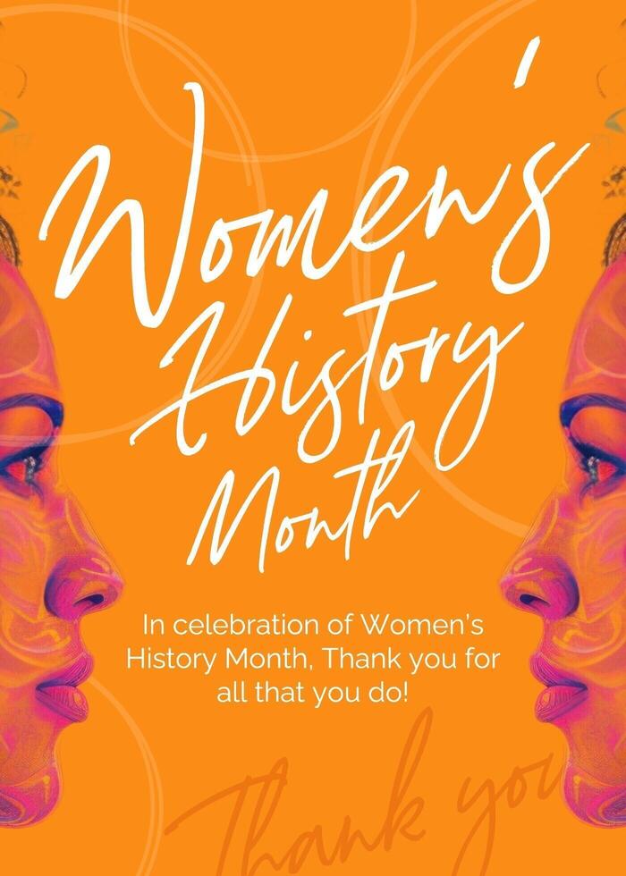 Women's History Month Greeting Card template