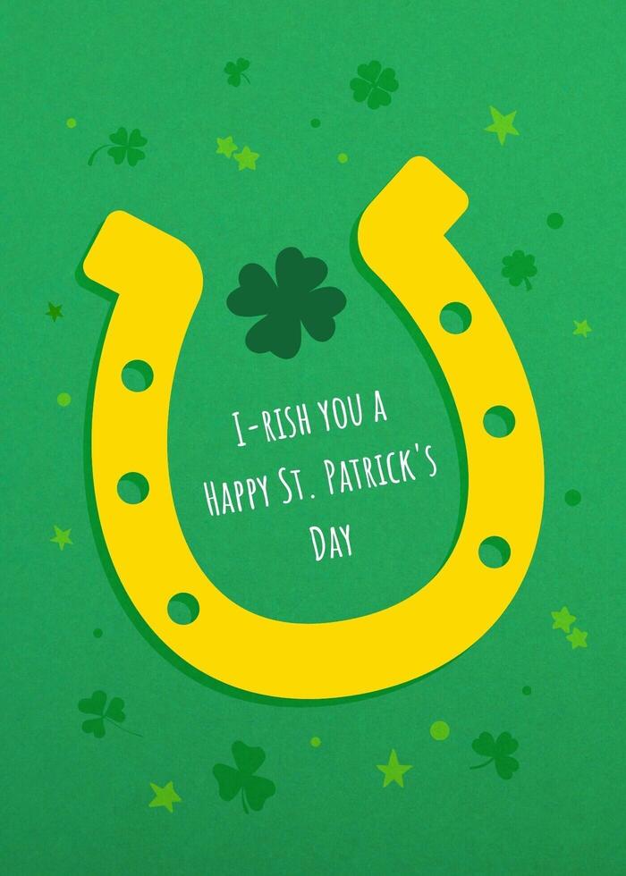 Irish You a Happy St. Patrick's Day Greeting Card template