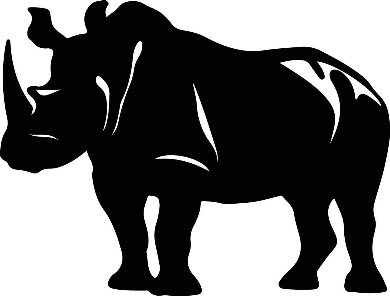 Arsinoitherium black silhouette vector