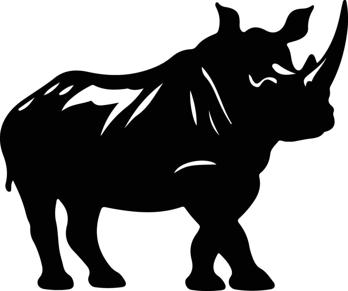 Arsinoitherium black silhouette vector