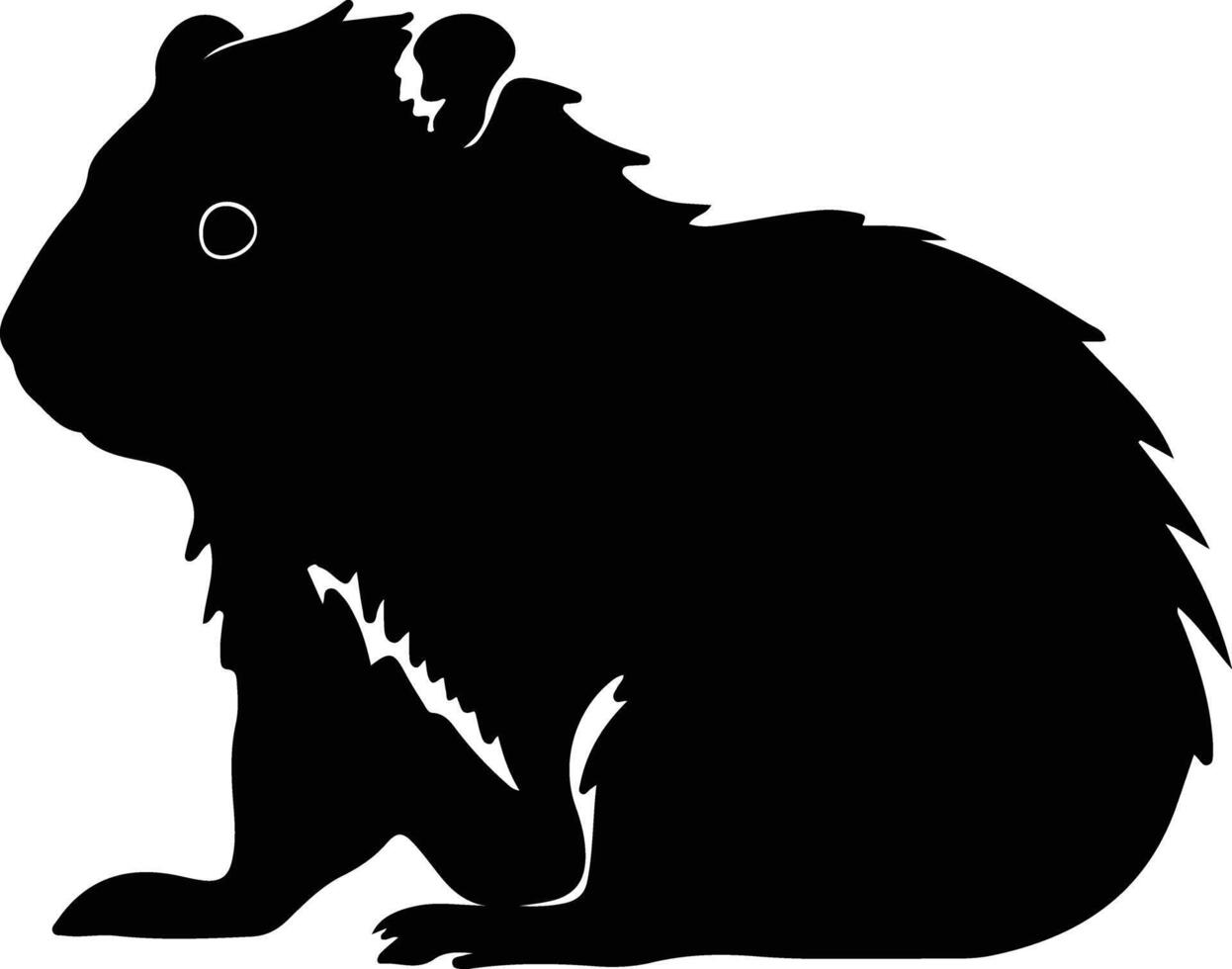 blackbearhamster black silhouette vector