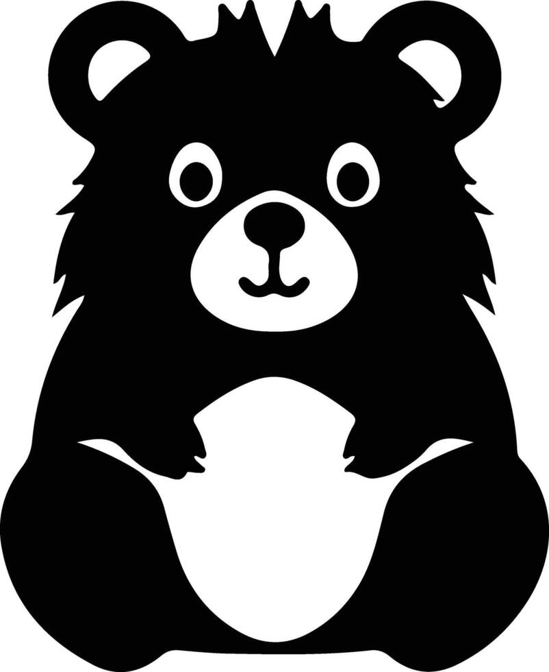 blackbearhamster black silhouette vector