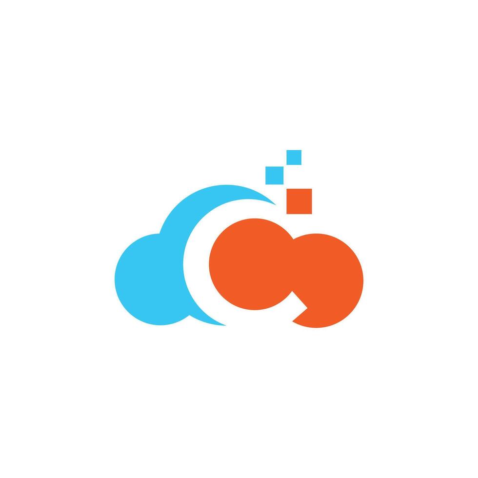 plantilla de diseño de logotipo de nube vector