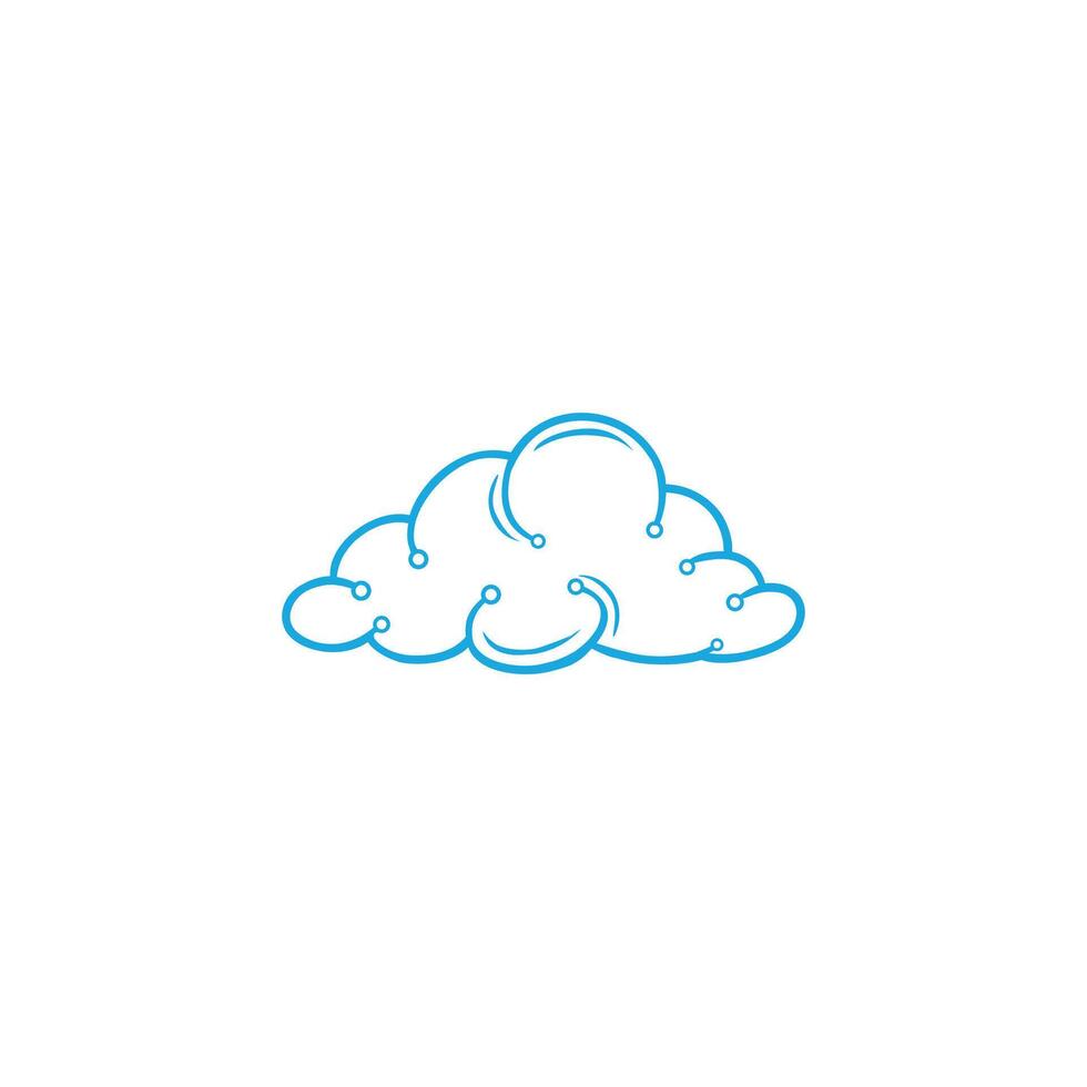 plantilla de diseño de logotipo de nube vector