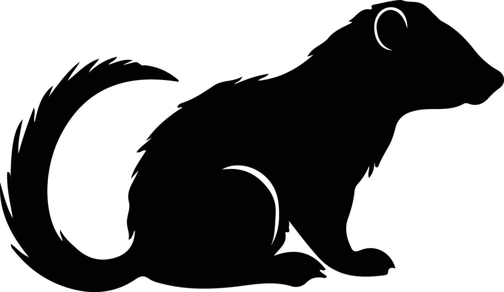 Morganucodon black silhouette vector