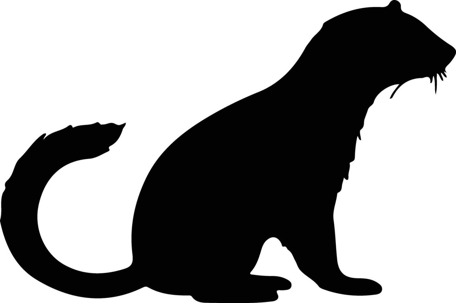 Morganucodon black silhouette vector
