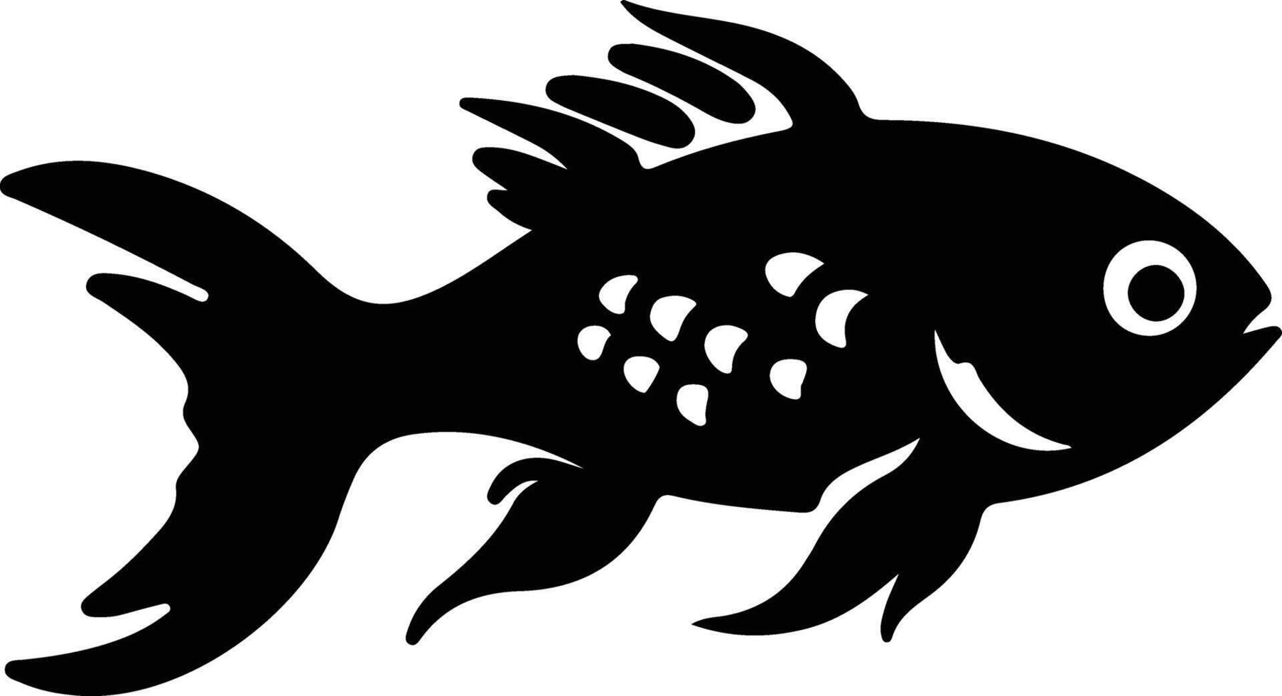 pupfish  black silhouette vector