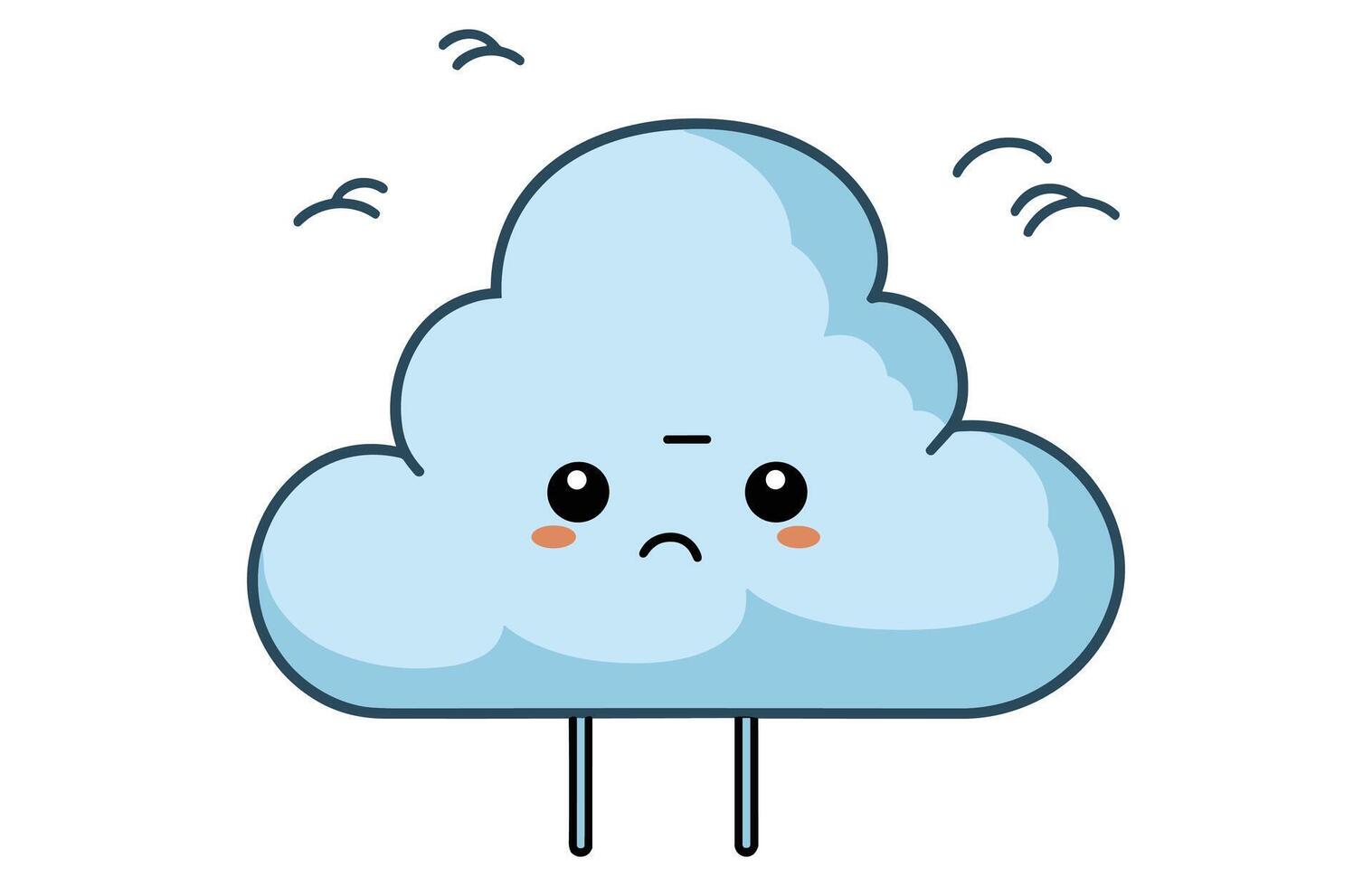 Cloud And Cold Vector.Cloud icon. Vector illustration.