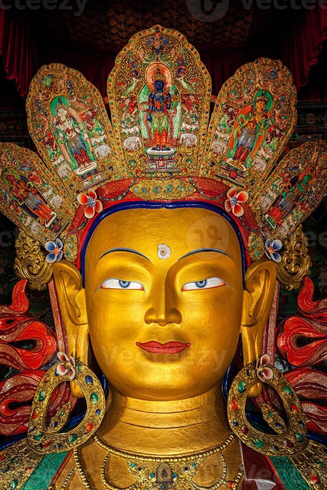 Maitreya Buddha in Thiksey Gompa photo