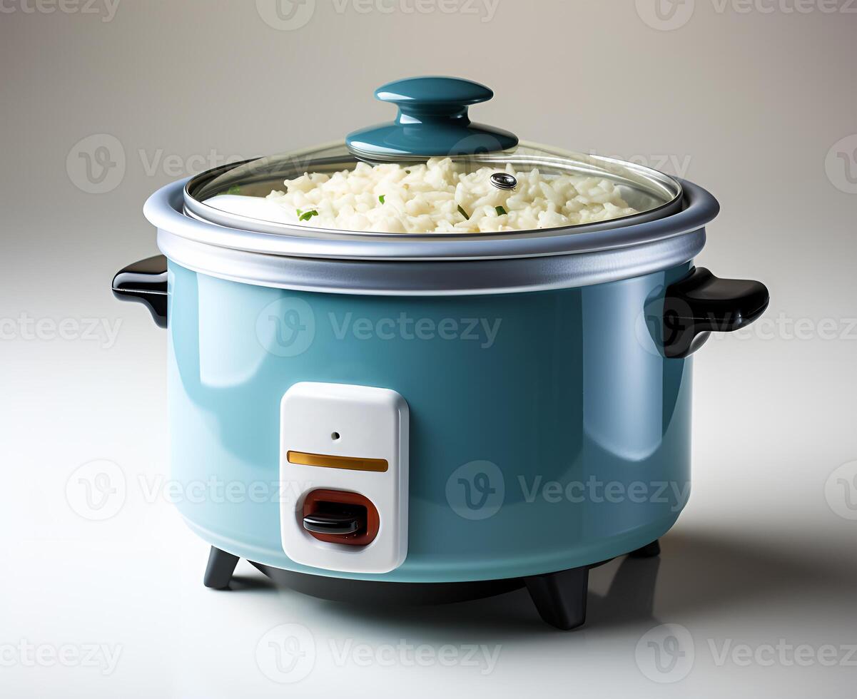 AI generated A rice cooker that has a beautiful view of cooking rice photo