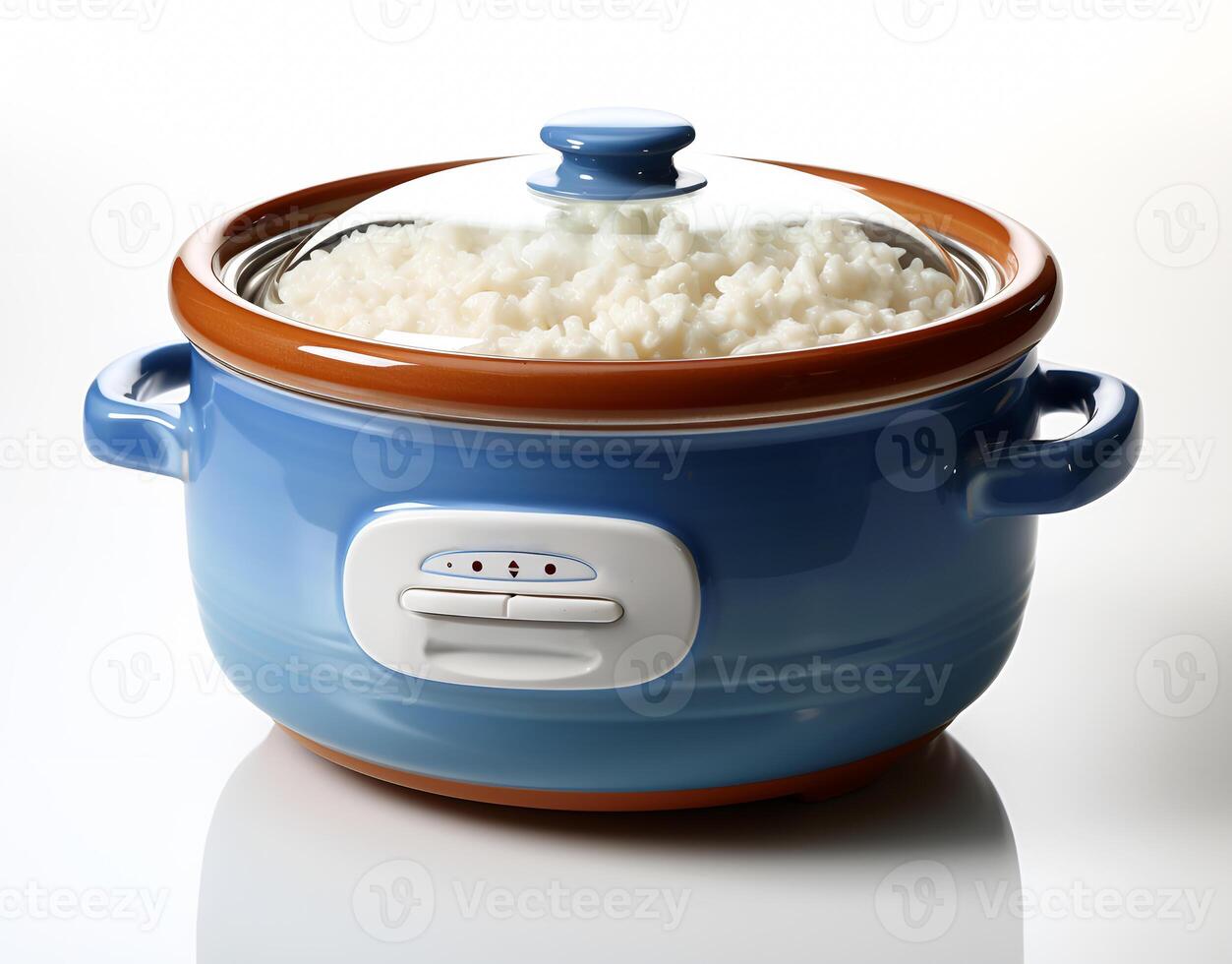 AI generated A rice cooker that has a beautiful view of cooking rice photo