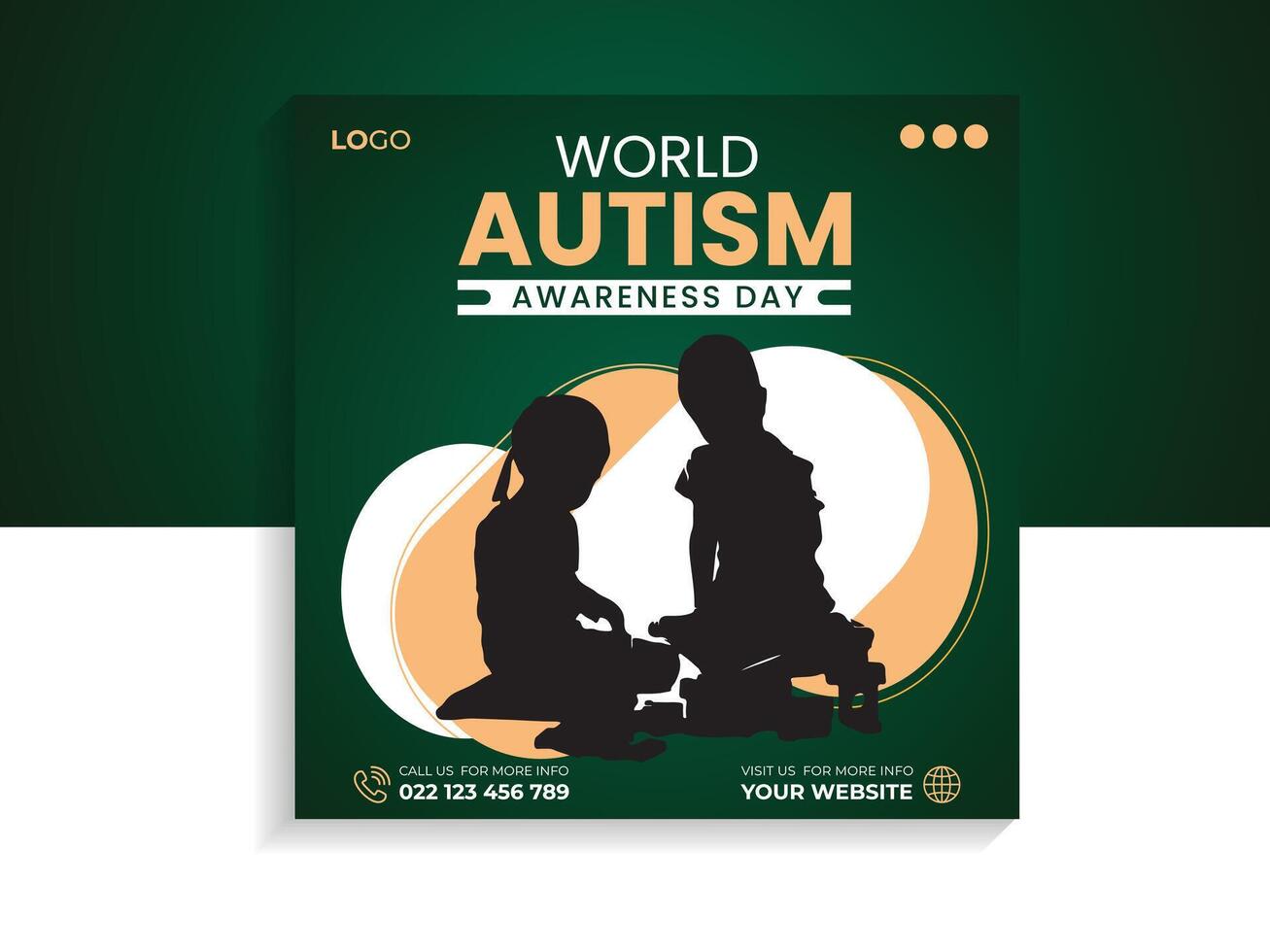 World autism awareness day social media banner template vector
