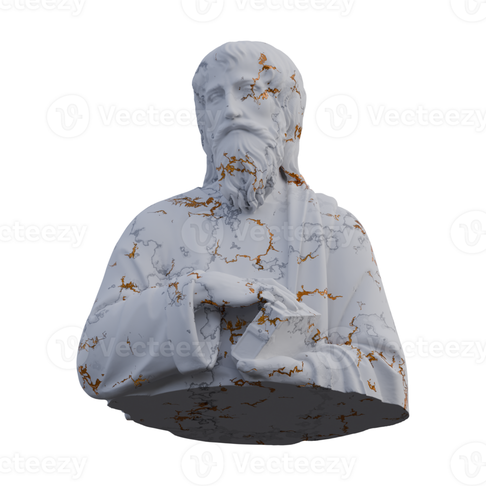 A Saint with a Bookstatue, 3d renders, isolated, perfect for your design png