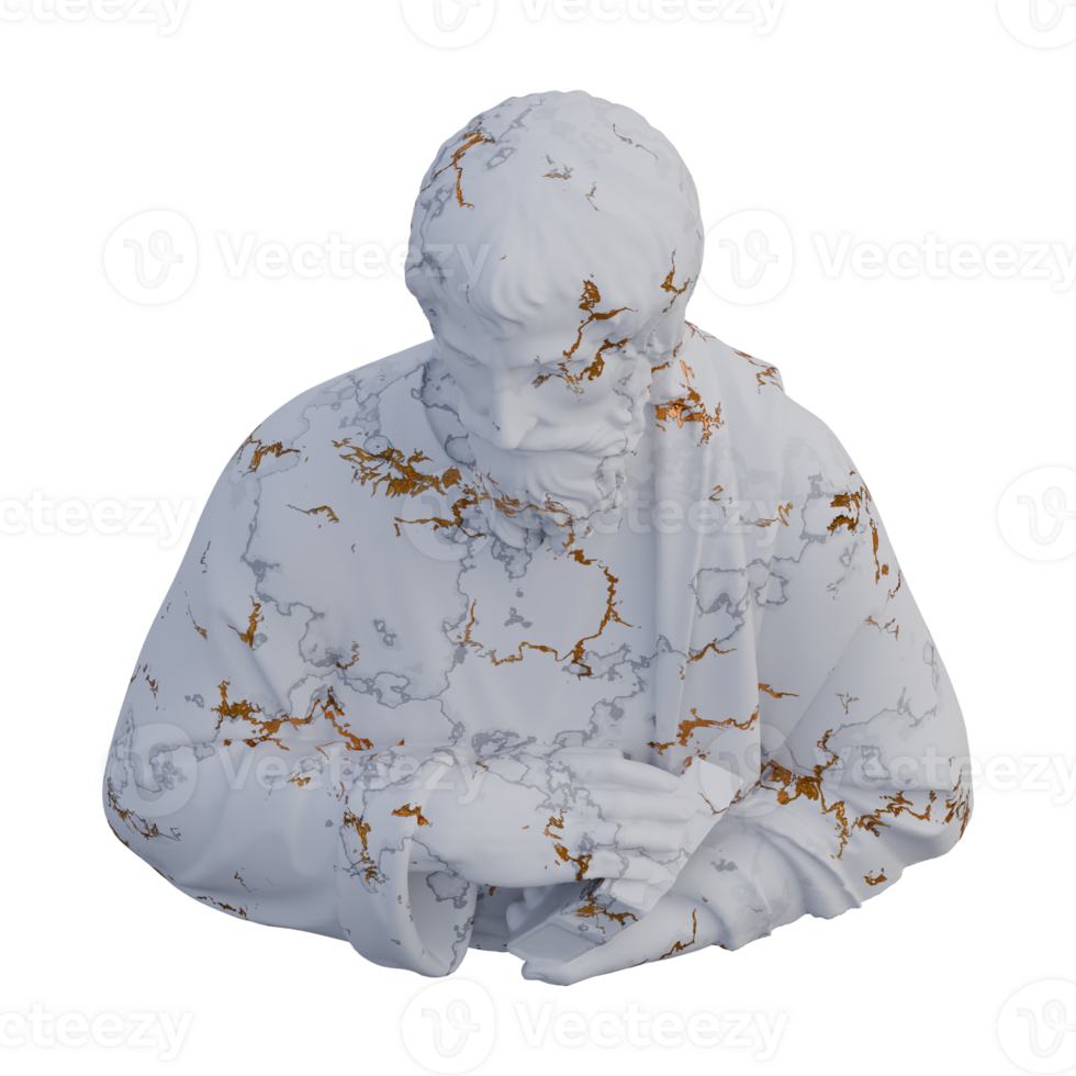 A Saint with a Bookstatue, 3d renders, isolated, perfect for your design png