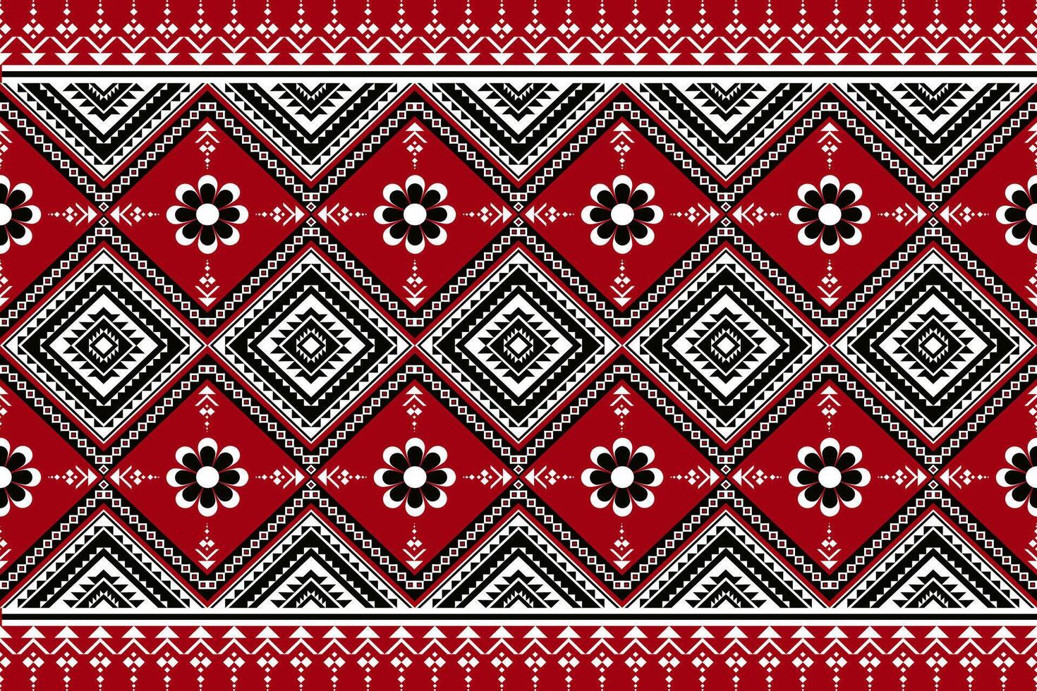 Geometric seamless ethnic pattern. Geometric ethnic pattern can be used in fabric design for clothes, wrapping, textile, embroidery, carpet, tribal pattern vector