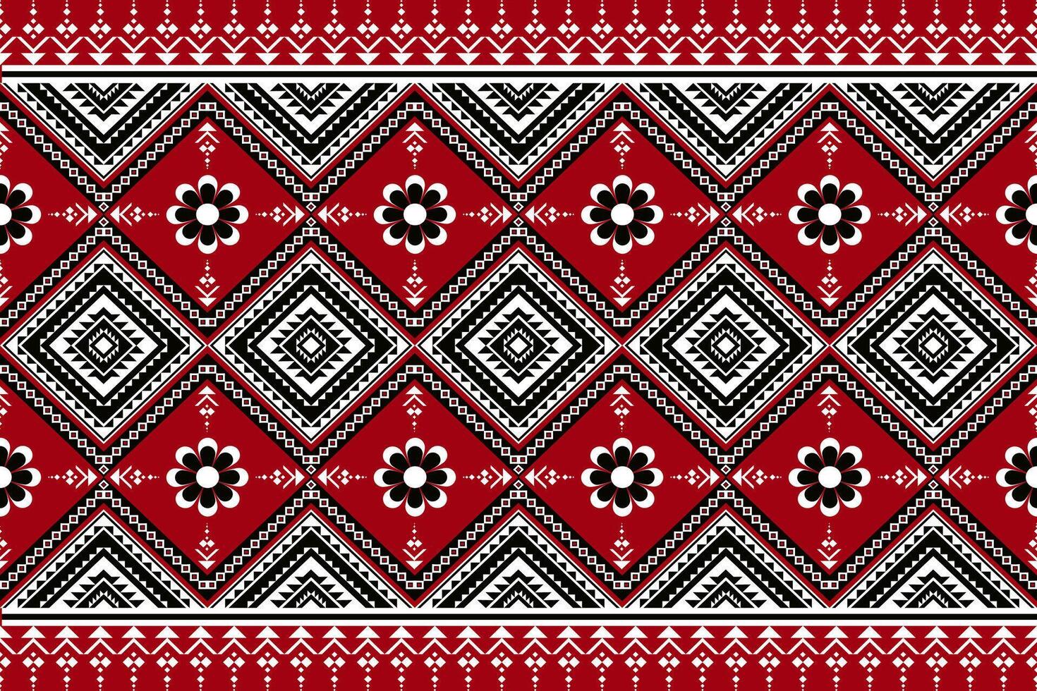 Geometric seamless ethnic pattern. Geometric ethnic pattern can be used in fabric design for clothes, wrapping, textile, embroidery, carpet, tribal pattern vector