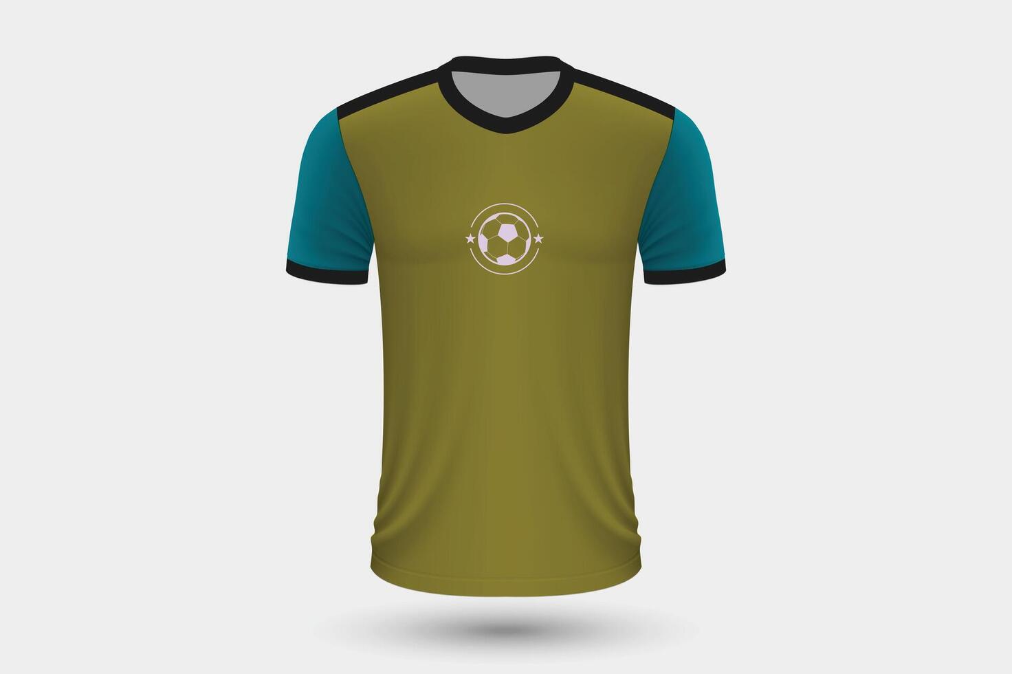 Realistic soccer shirt  Germany home jersey template for football kit. vector