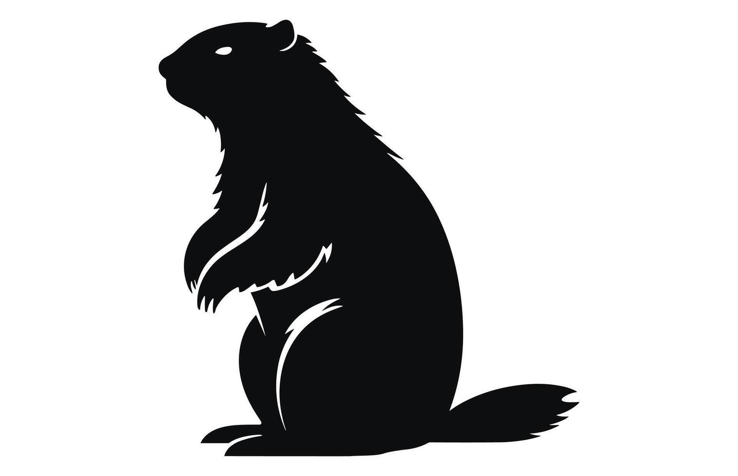marmota silueta diseño, marmota negro vector diseño ,marmota marmota silueta.