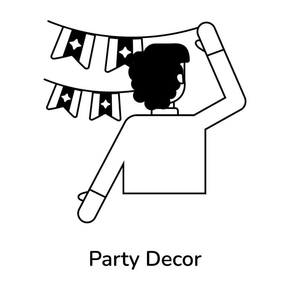 Trendy Party Decor vector