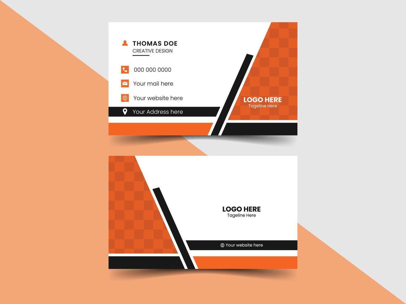 Corporate business card design template vector